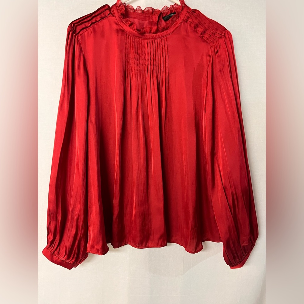 NEW J Crew Ruffleneck drapey top!!! - Picture 1 of 8